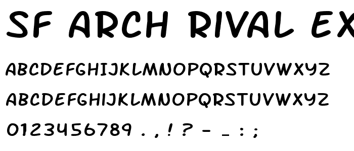 SF Arch Rival Extended font
